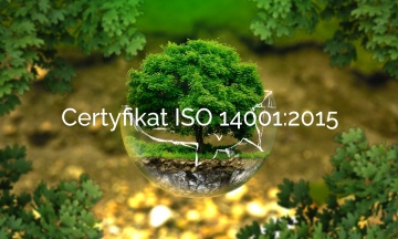 Nasze usługi posiadają certyfikat ISO 14001:2015